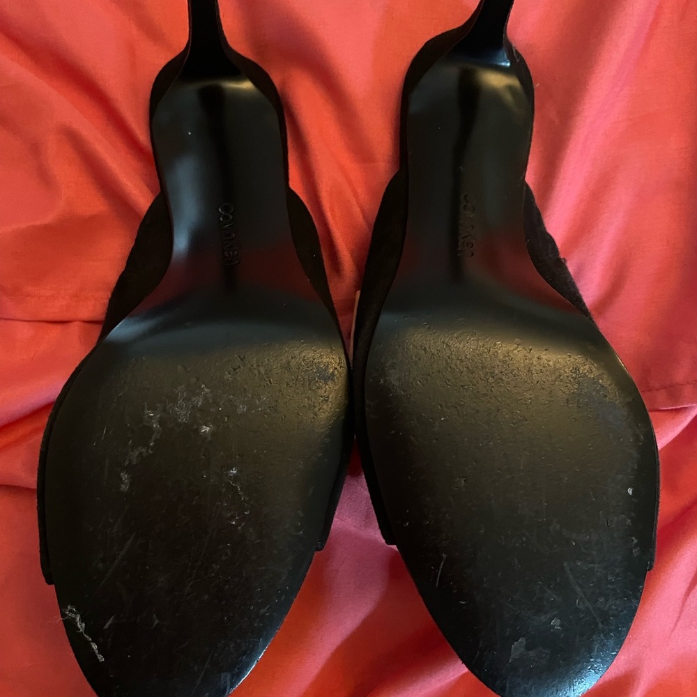 Black open toe- backless heel
